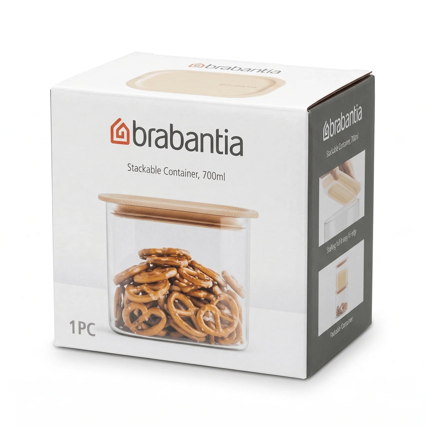 Boîte de conservation empilable Brabantia 700 ml, résistante au congélateur