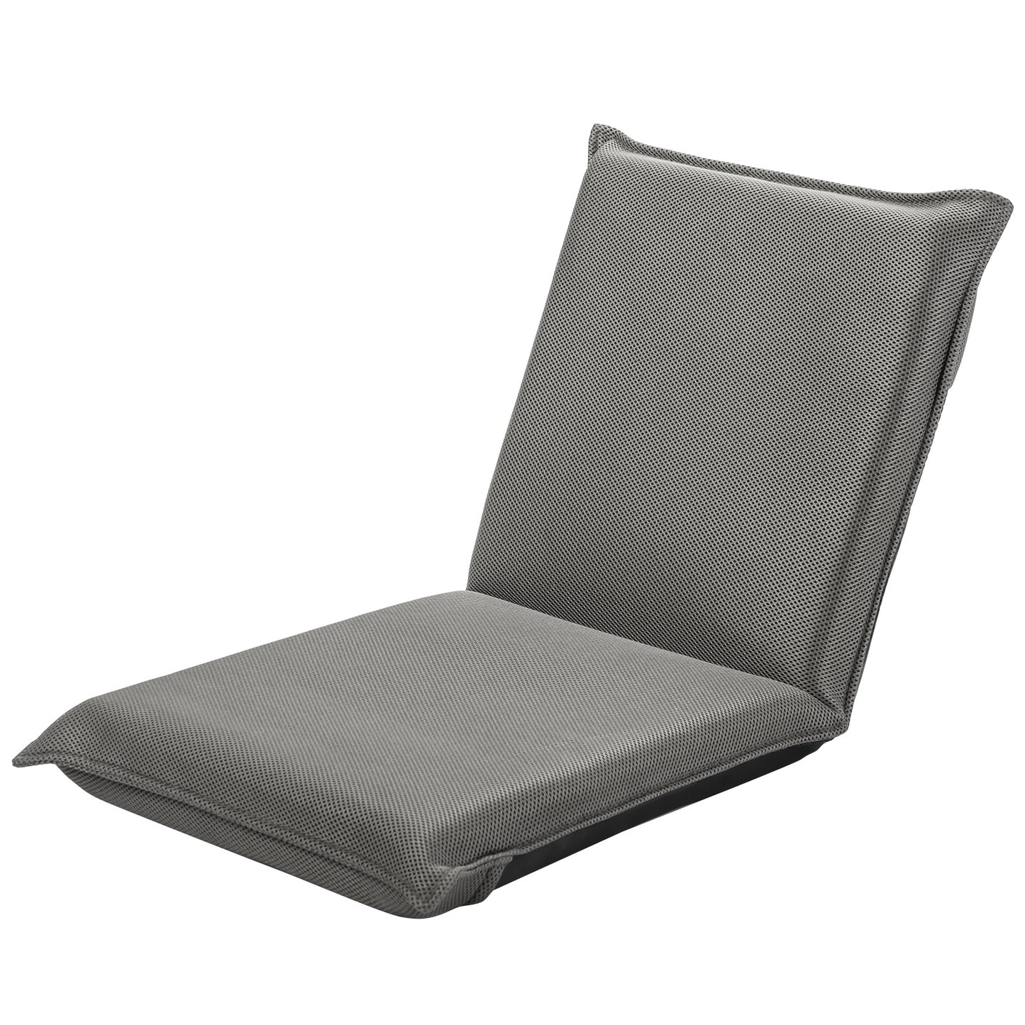 Fauteuil de sol Coast Fauteuil de sol avec dossier réglable en 6 étapes Fauteuil de jeu rembourré gris