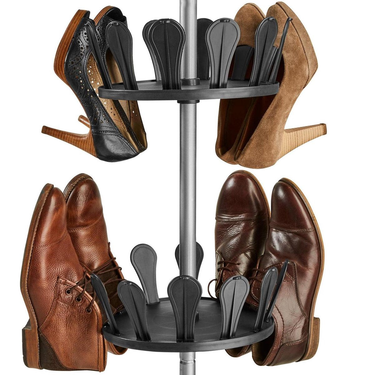 tectake® - carrousel à chaussures - pour 96 chaussures - 402645