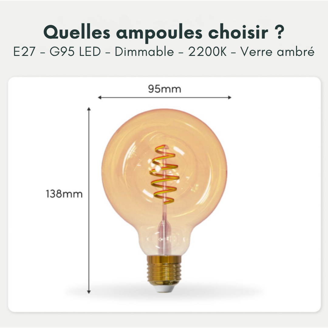 Plafonnière Nolt - E27 Lampe - 10W - ⌀ 45cm - Jute - Marron