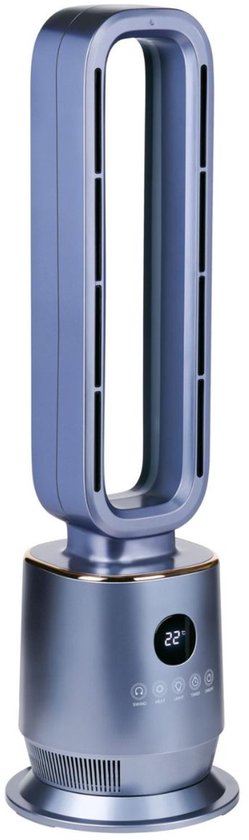 Radiateur soufflant 2-en-1 Alpina 2000 W - Radiateur électrique et ventilateur avec télécommande - Ventilateur colonne oscillant avec minuterie - Radiateur à température réglable