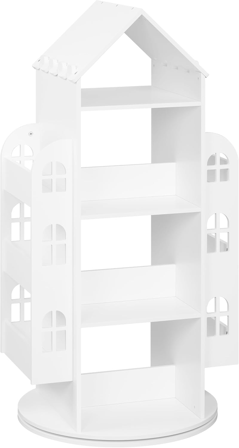 Bibliothèque pour enfants Woltu - Pivotante - 3 niveaux - 40 x 97 cm - 30 kg - Blanche