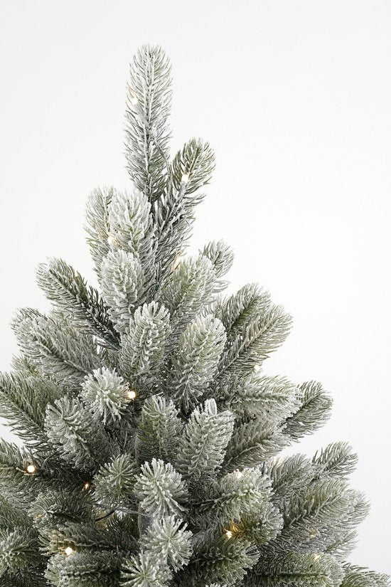 Black Box Trees Nigata Artificial Christmas Tree in Pot with LED Lighting - H90 x Ø55 cm - Green Frosted