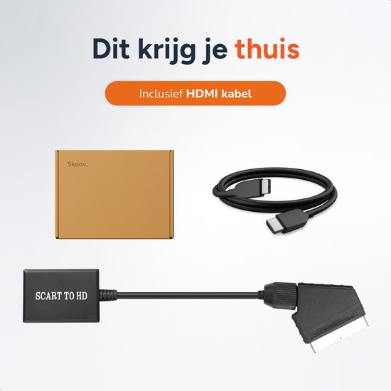 Convertisseur HDMI vers Péritel - Commutateur pour adaptateur HDMI - Répartiteur TV - Egalement pour Smart TV - Skoov