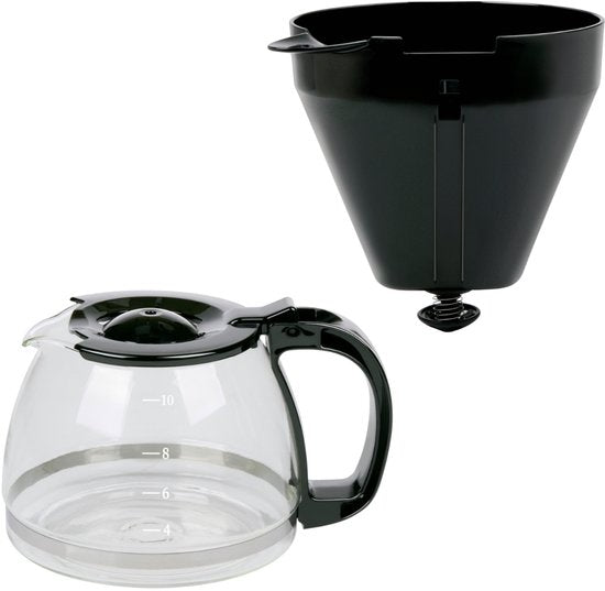 Cafetière Alpina à filtre 750 W - Cafetière avec filtre réutilisable - Cafetière avec carafe en verre de 1,25 L - 10 tasses de café à la fois - Cafetière anti-gouttes