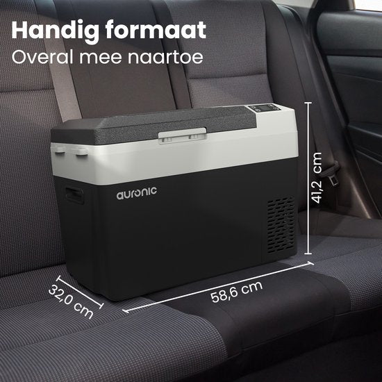 Auronic Electric Cool Box - Frigobox - Compresseur - 12V 230 Volt - Voiture - 30L - Noir/Gris