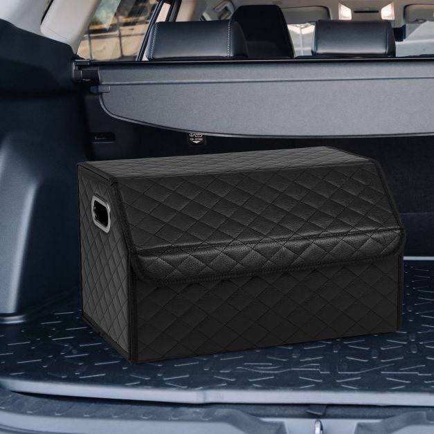 Coast Trunk Organiser Black - Boîte de rangement pliable pour voiture de 35 litres avec couvercle et séparateur - 30 x 47 x 27,5 cm