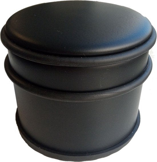 BRASQ Lot de 4 Butoirs de porte - Butoir de porte noir avec antidérapant - 1,1 Kg Pour intérieur et extérieur - Butoir de porte ⌀9 x 7,5 cm
