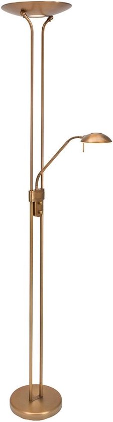 Steinhauer Olet - Classic LED Dimmable Floor Lamp | Floor Standing Lamp with Dimmer with Reading Lamp - 1 light - H 1800 mm - Bronze - Living room | Bedroom