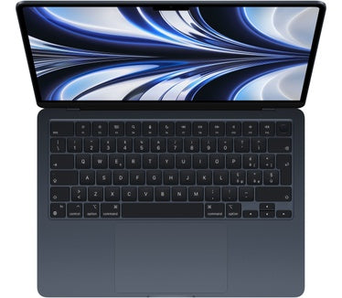 Apple MacBook Air 13,6 pouces M2 2022 – 16 Go de RAM – SSD de 1 To – processeur à 8 cœurs – carte graphique à 10 cœurs – Midnight – clavier QWERTY américain