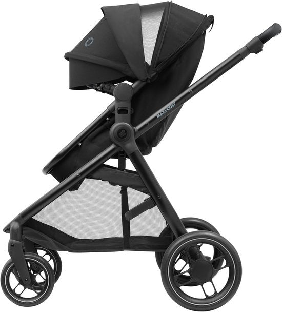 Landau Maxi-Cosi Zelia³ - Essential Black (châssis noir + cuir noir)