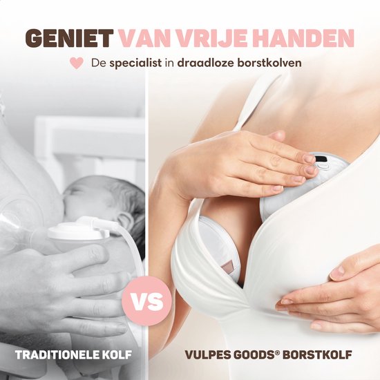 Vulpes Goods® BabyCare - Tire-lait électrique double sans fil - mains libres et portable - avec contrôle APP - sans BPA - PRO V2