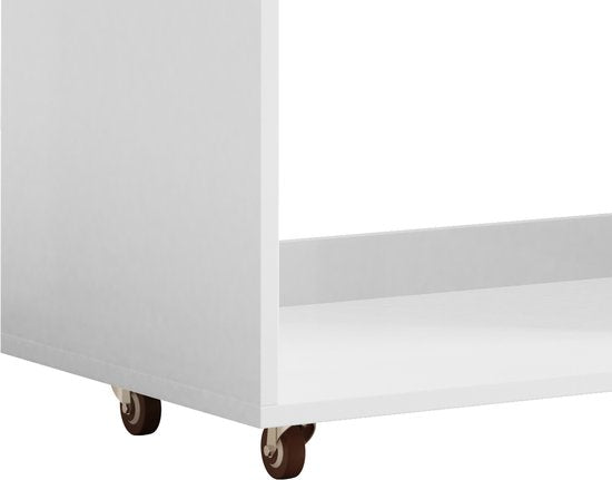 armoire - blanc - 90 cm de large x 125 cm de haut x 41,5 cm de profondeur
