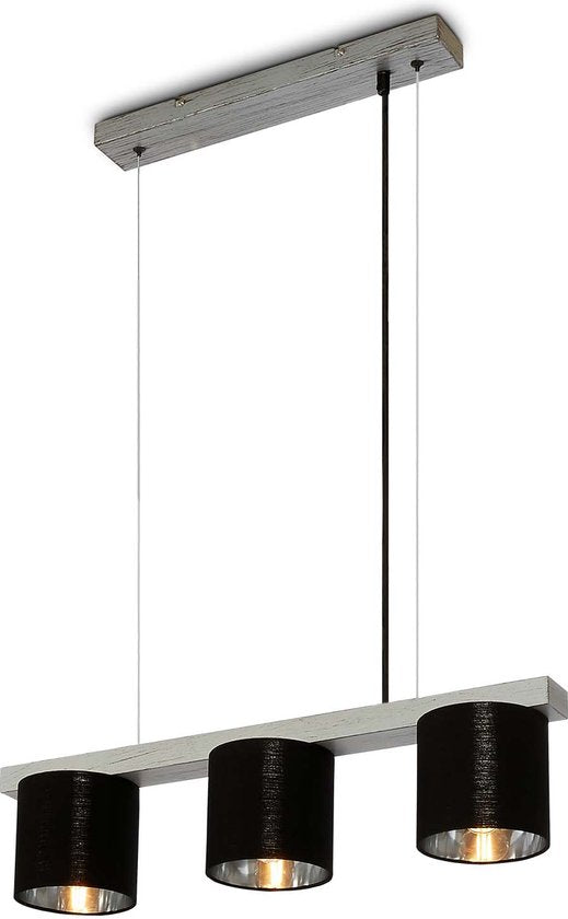BRILONER - Lampe suspendue - 136 CM - Excl. 3X E14 - Antique Silver