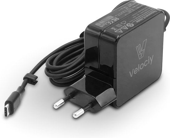 Velociy® Chargeur USB-C 100W - Adaptateur USB-C - Chargeur USBC adapté à Samsung - Universel incluant ordinateurs portables, tablettes, téléphones et hubs USB-C - Compact - Version 2024