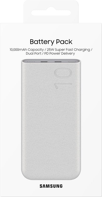 Samsung Quick Charger Duo Powerbank - 25W - USB-C - 10 000 mAh - Beige