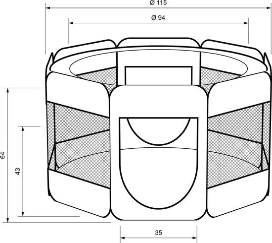 Tectake Enclos pliable pour chiots Tente pour chiots Noir inclus - Sac de transport - 400734