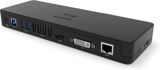 Dicota D31950 station d'accueil pour ordinateur portable et réplicateur de ports USB Type-C câblé Noir