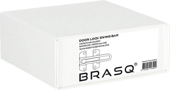 BRASQ Arrêtoir de porte avec matériel de fixation, argent - Sécurité des portes - Protection contre les effractions