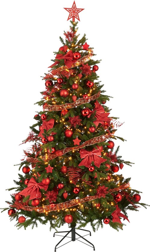 Set de décoration de sapin de Noël House of Seasons - 100 pièces - Rouge