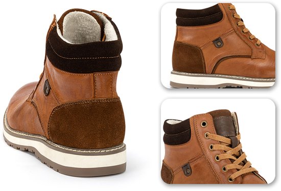 Baskets en cuir pour homme Milanoro - Taille 42 - Cognac