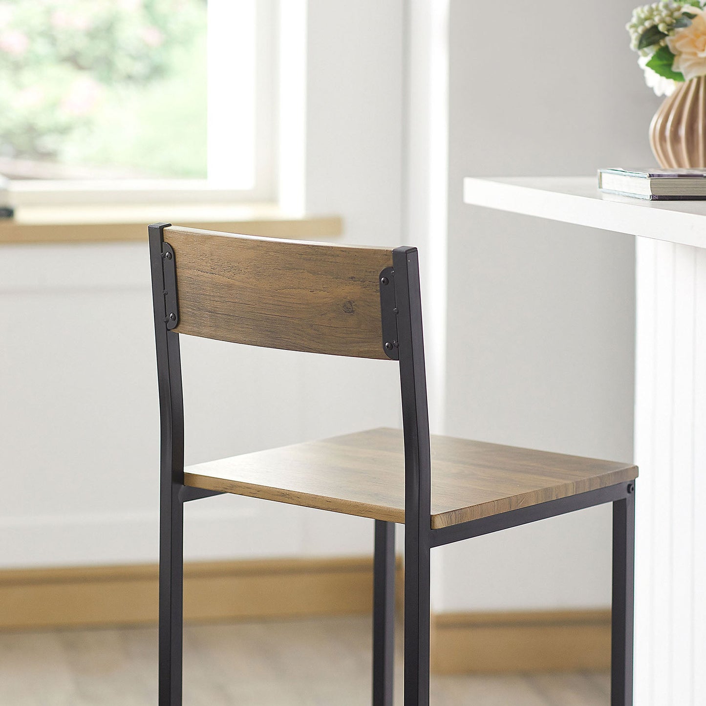SoBuy Tabourets de bar set de 2 - Max 120 kg - 39 x 41 x 95cm - Bois