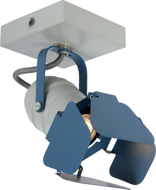 Lucide PICTO - Spot de plafond (lampe de plafond) pour chambre d'enfant - 1xGU10 - Bleu