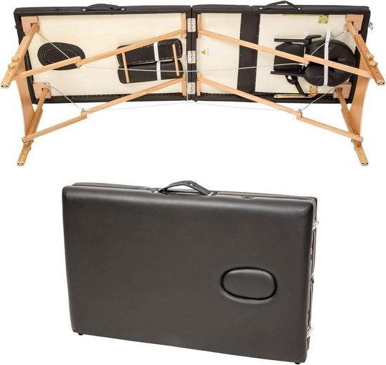 Table de massage mobile 3 zones - rembourrage 3 cm + sac de transport noir