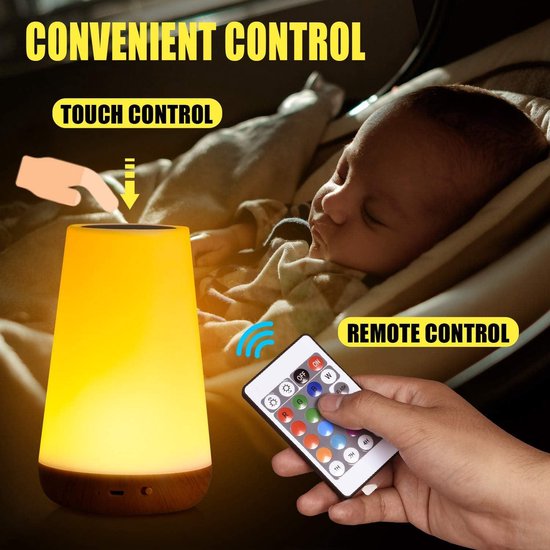 Veilleuse LED rechargeable - commande tactile - 13 couleurs