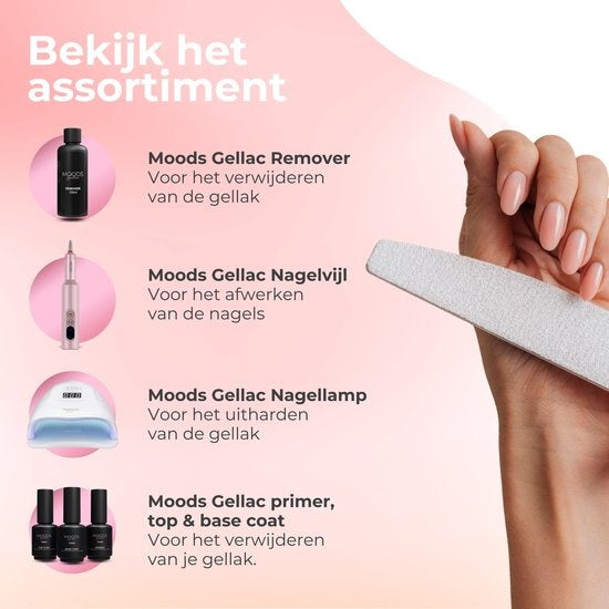 Vernis à ongles en gel - Moods Gellac - Ensemble de 6 pièces - 8ML - Kit de démarrage - Édition Nude - Ongles - Kit de démarrage de vernis en gel