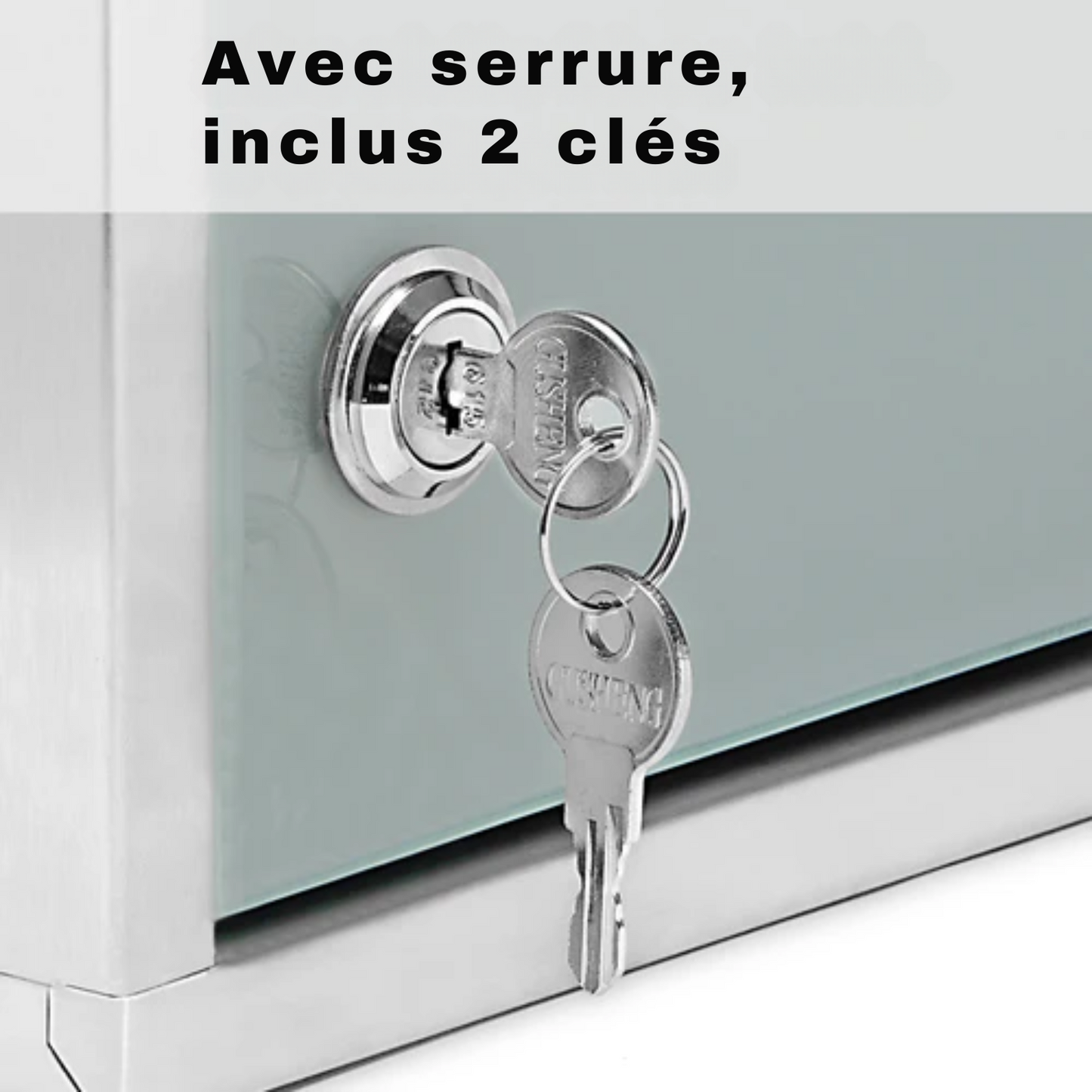 Armoire à pharmacie - DBA - Avec serrure - 48,5cm x 25cm x 12cm