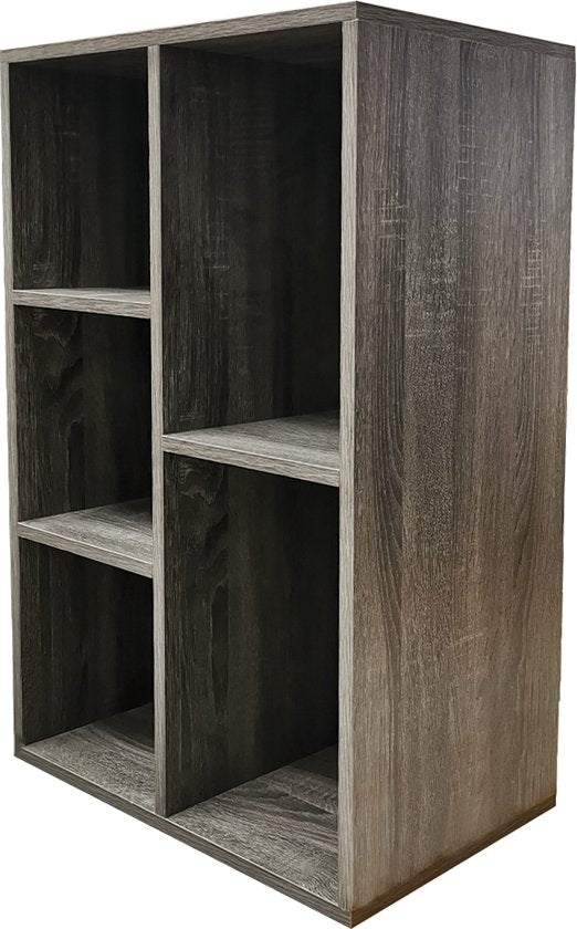 Armoire de rangement pour disques vinyles, CD et DVD - bibliothèque - étagère à compartiments ouverts - armoire murale