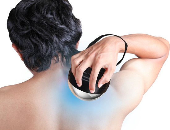 alpina Massage Set - Trois accessoires - Fonction de refroidissement - Avec dragonne - 2 piles AAA