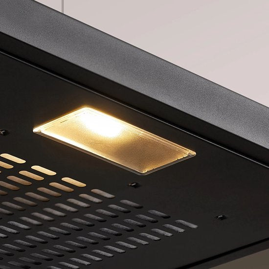 CIARRA CBCB6903 - Hotte encastrable de 60 cm, noire – filtre à charbon inclus - 220 m³