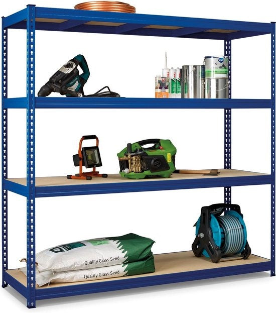 Avasco rack Robus 400, ft 180 x 180 x 60 cm, 4 étagères, en métal, bleu