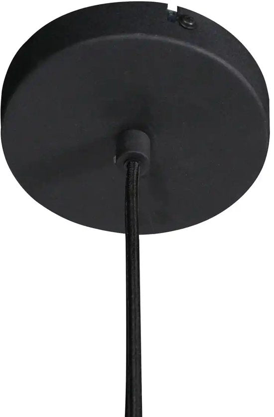 Anne Lighting - suspension - Sable - noir - lin et métal - Ø 55 cm - E27 - 4192ZW