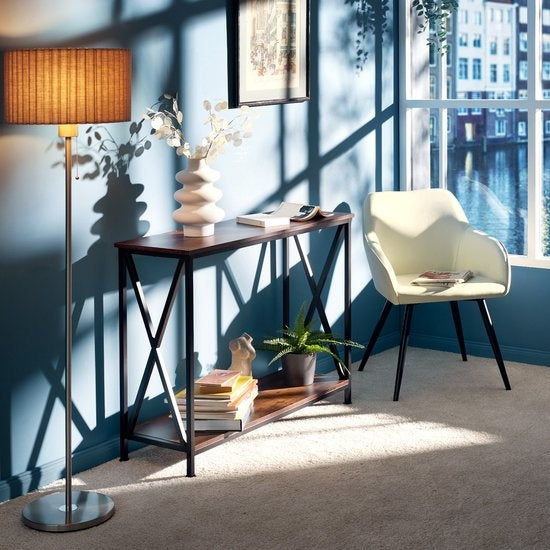 tectake® - Chaise Marilyn tissu crème/noir