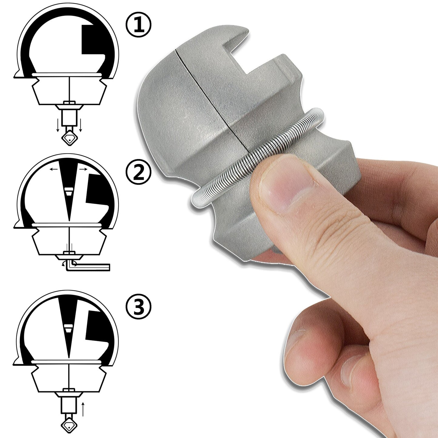 Pièce de remorque Verrouillage de l'attelage Tow Tow Caravan Anti-theft Device Universal Hitch