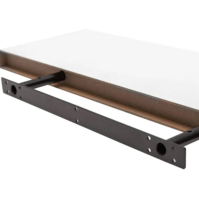 WOLTU RG9365ws-2 - Lot de 2 étagères murales - MDF blanc - Système de suspension invisible
