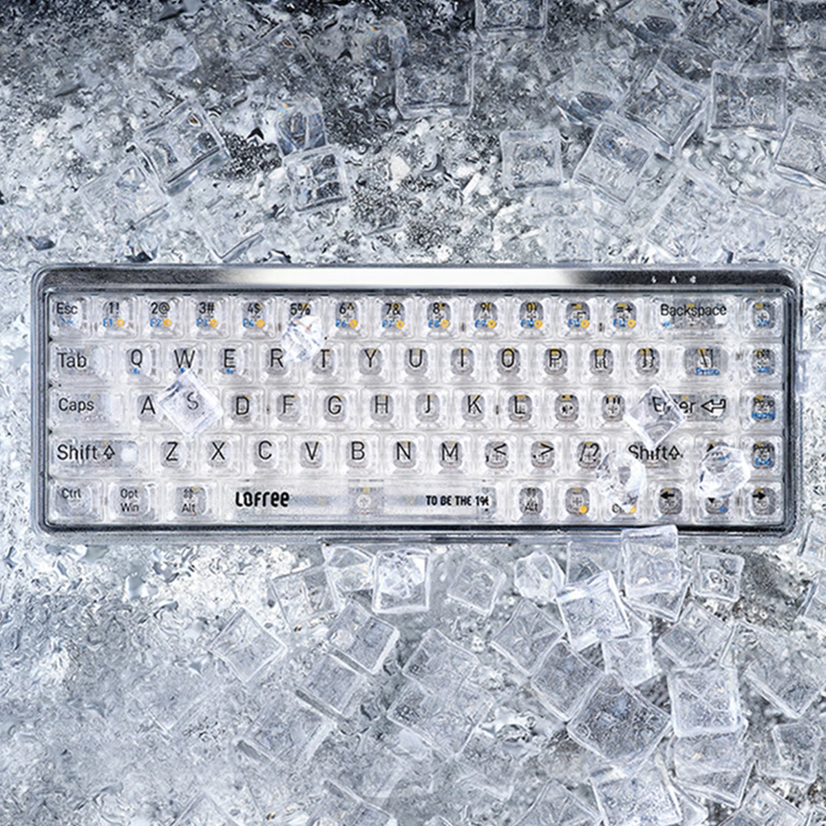 Clavier mécanique Lofree OE907 65 % transparent - QWERTY Bluetooth 5.1 - 30,6 x 14,4 x 4,3 cm