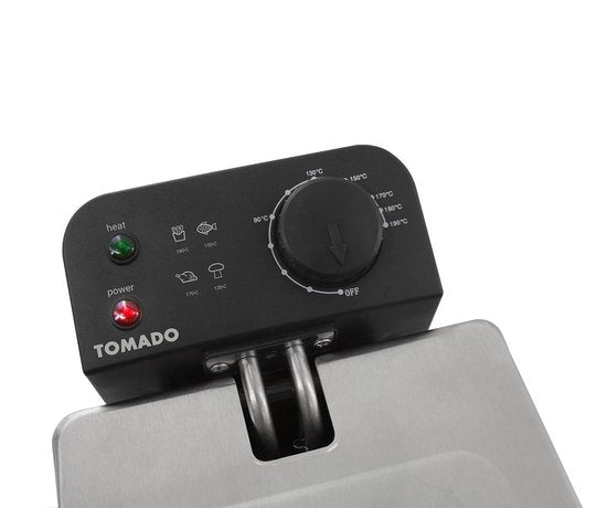 Tomado TDF3001S - Friteuse - Capacité 3 litres - 2200 watts - Friteuse zone froide - Acier inoxydable