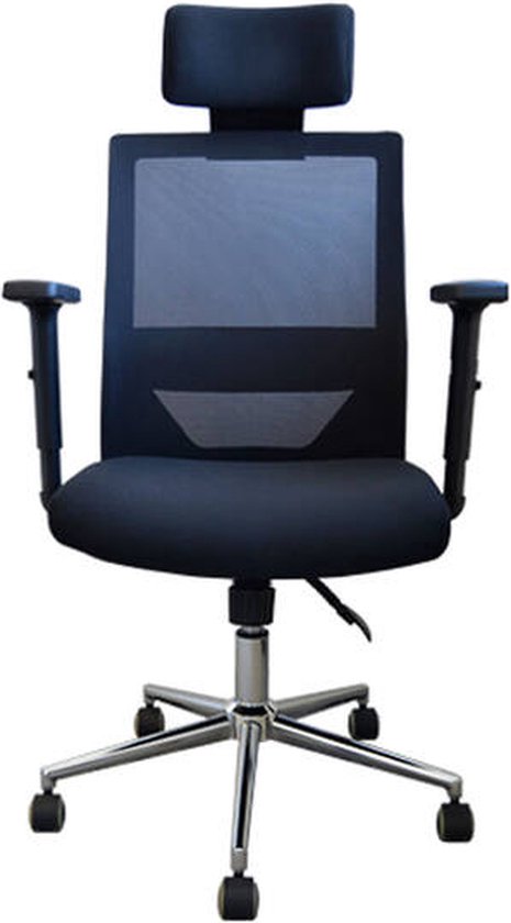 BRASQ OC400 Ergonomic Office Chair Black with Headrest - Chaises de bureau - Chaises de bureau pour adultes - Gaming chair 50 x 49 x 118 cm