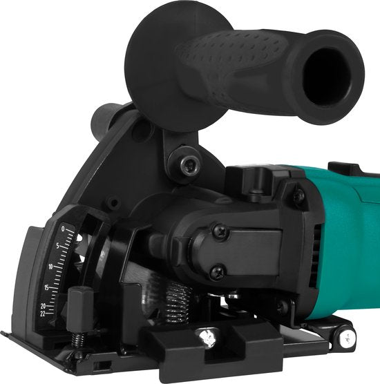 VONROC Mini scie circulaire / scie plongeante 500W - Ø85mm - Avec rail de guidage - Vitesse variable - 3 lames de scie incluses