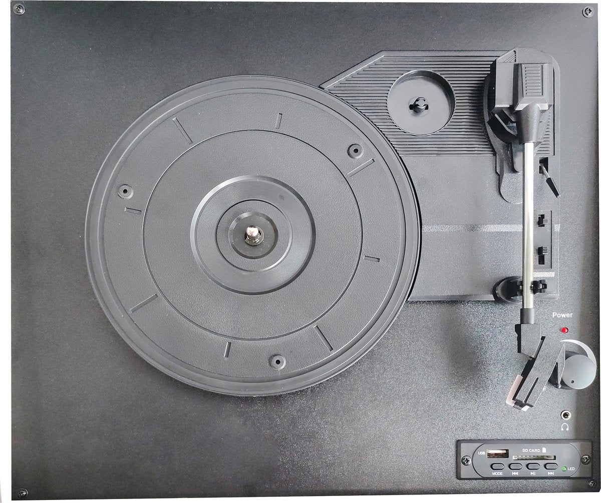 Denver Record Player Bluetooth - Haut-parleurs intégrés - Radio FM - Auto-stop - Retro - VPR250