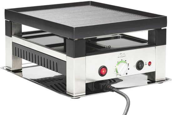 Solis Raclette & Pizza Grill - Gourmet Set 4 Persons - Raclette Gourmet Set - Gril de table avec 4 fonctions différentes