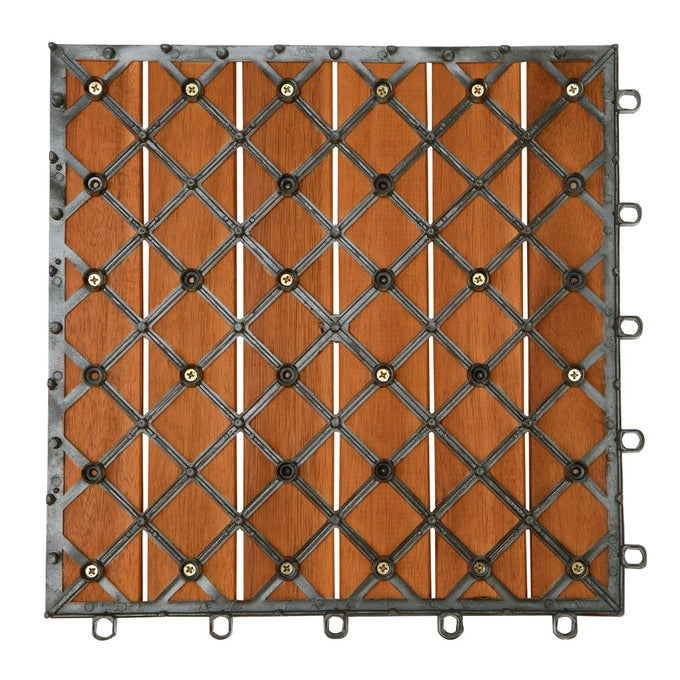 Casaria Ensemble de 66 carreaux en bois d'acacia, 30x30cm