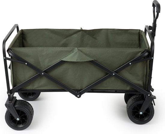 909 Chariot d'extérieur - Pliable - Capacité de charge maximale 80 KG - 100x57x99cm - Vert