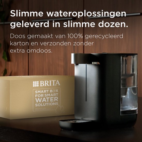Distributeur d'eau et machine à thé BRITA Cube pour la maison - Noir - Préparez un thé parfait grâce à différents réglages de température et de volume - Technologie UV-C - Filtre Maxtra Pro Kalk Expert inclus