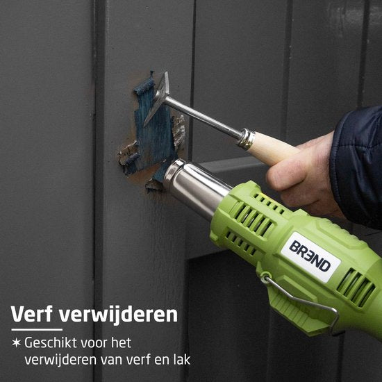 BREND BR-2229 Brûleur électrique de mauvaises herbes avec roues - Désherbeur avec chaleur jusqu'à 650 °C - Avec accessoire pour barbecue - Respectueux de l'environnement - Vert