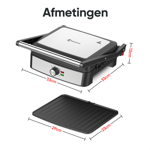 Gril multifonction 3-en-1 - Kitchenwell - Contact Grill - Repas sains et rapides